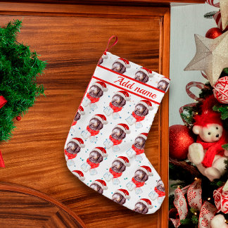 Newfypoo Dog Breed Christmas Stars Small Christmas Stocking