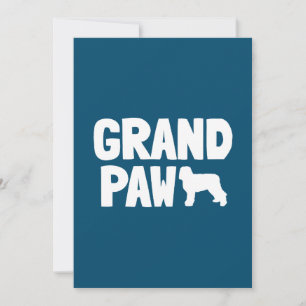 Newfypoo Grandpa Grand Paw Dog Gift Holiday Card