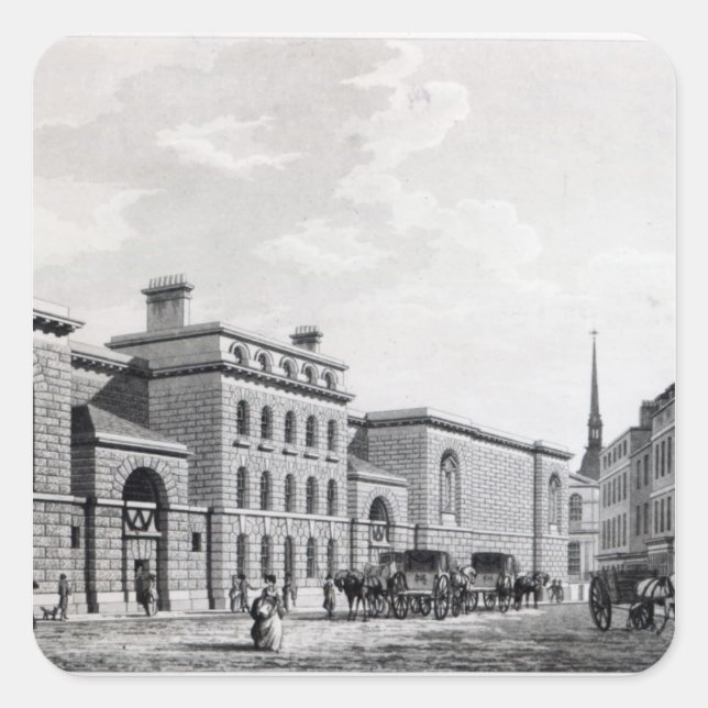 Newgate prison, 1799 square sticker (Front)