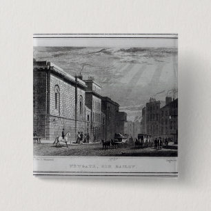 Newgate prison and the Old Bailey 2 Inch Square Button