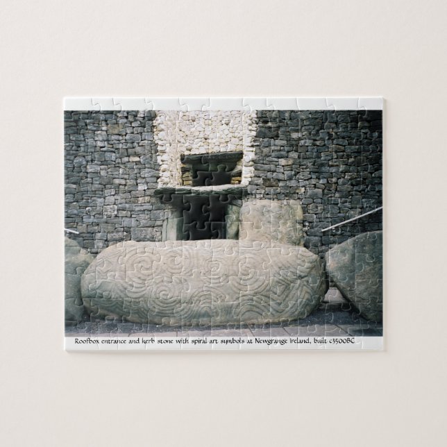 Newgrange Ireland 3500BC ancient spiral art stone Jigsaw Puzzle (Horizontal)
