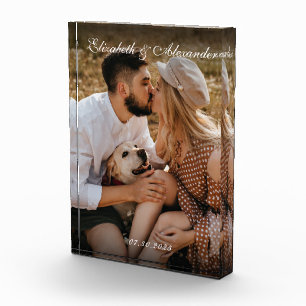 Newly Engaged Couple Gift Keepsake Engagement Photo Block