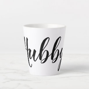 Newly Married Fun Elegant "Hubby" Latte Mug
