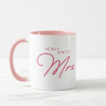 Newly Minted Mrs. Mug<br><div class="desc">You tied the knot! 
You're a newly minted Mrs! 
Show off your new status with this adorable mug. Cozy up with your favourite hot drink and bask in that newlywed glow!</div>