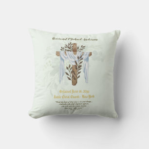 Newly Ordained Priest Pastor Deacon Minister Throw Pillow