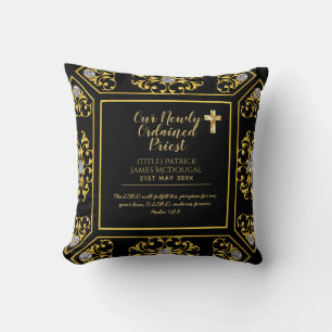 Newly Ordained Priest pastor Minister Deacon Nun Throw Pillow