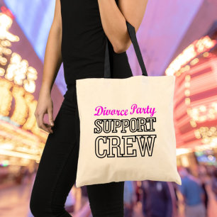 newly single break up support crew divorce party tote bag