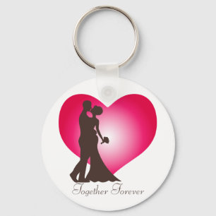 Newly wedded couple keychain