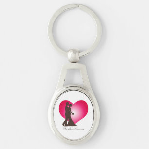 Newly wedded couple keychain