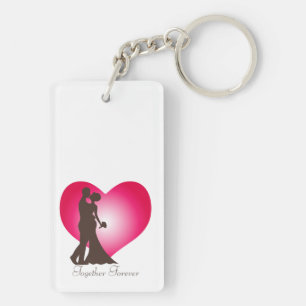 Newly wedded couple keychain