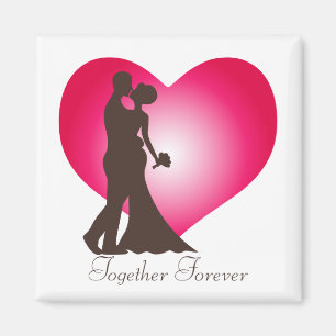 Newly wedded couple magnet