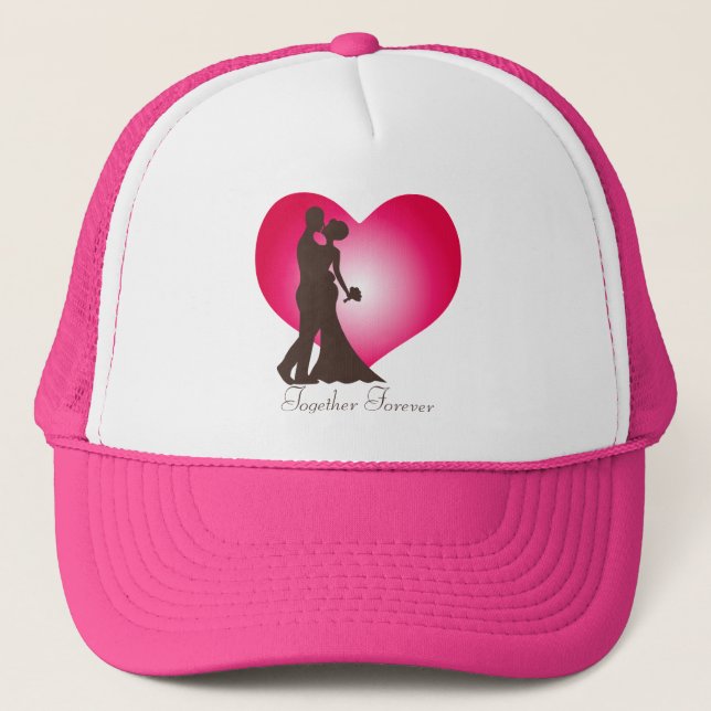 Newly wedded couple trucker hat (Front)