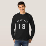 Newlywed 18 bride and groom T-Shirt<br><div class="desc">The perfect graphic modern matching newlywed wedding gift / apparel for the happy couple married in 2018. Ideal honeymoon outfit to show your newlywed status, husband and wife, bride and groom, not boyfriend and girlfriend or fiance and fiancee anymore. A thoughtful anniversary gift. Change text and year to suit your...</div>