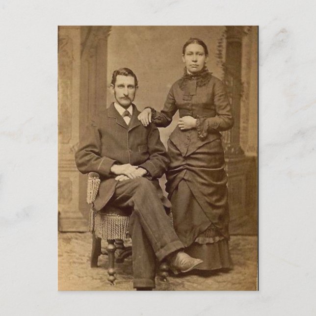 Newlywed Bliss Announcement Postcard (Front)