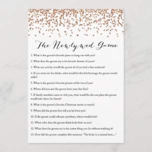 Newlywed Bridal Shower Game 5x7 Invitation