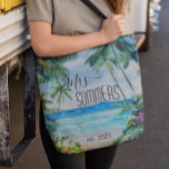 Newlywed Bride Beach Tropical Hawaii Tote Bag<br><div class="desc">This design was created though digital art. It may be personalized in the area provide or customizing by choosing the click to customize further option and changing the name, initials or words. You may also change the text colour and style or delete the text for an image only design. Contact...</div>