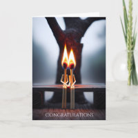 Newlywed Couple Matchsticks With Flames