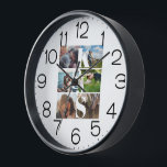 Newlywed Couples Gift Photo Collage Personalized Clock<br><div class="desc">Newlywed Couples Gift Photo Collage Personalized</div>