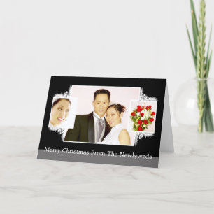 Newlywed First Christmas Holiday Photo Template