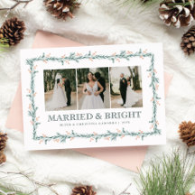 Newlywed First Christmas Multiphoto Holiday Card