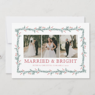 Newlywed First Christmas Multiphoto Holiday Card