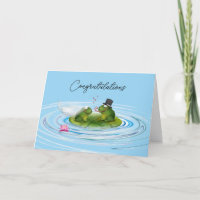 Newlywed Frogs On Lily Pad