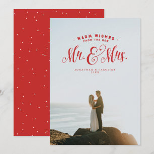 Newlywed holiday photo card