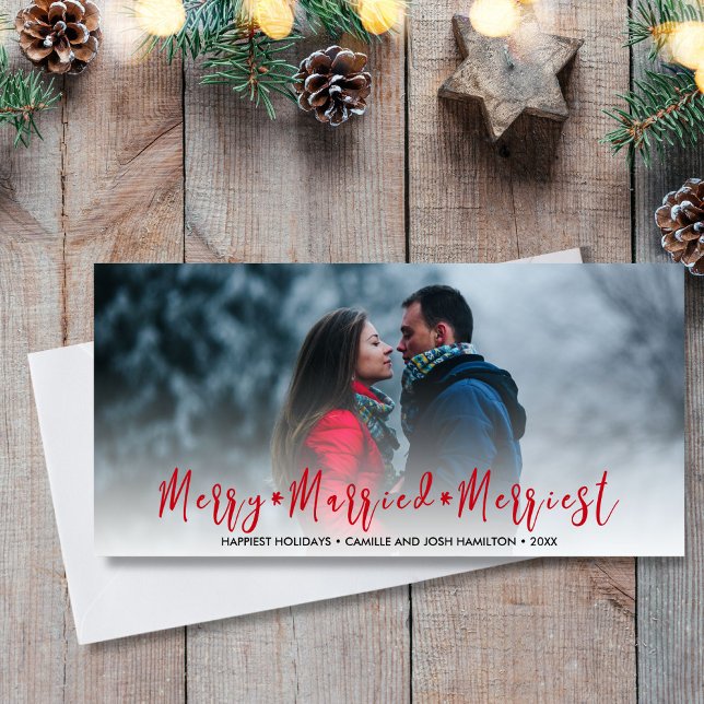 Newlywed Just Married Christmas Holiday Photo (Creator Uploaded)