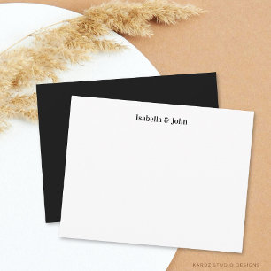 Newlywed Modern Minimalist Couple Card