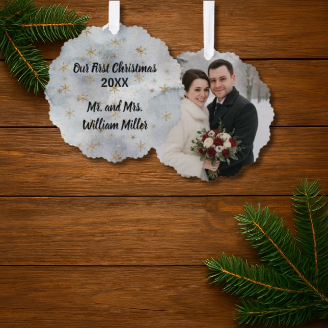 Newlywed’s First Christmas Keepsake Ornament Card (Newlywed's First Christmas ornament)