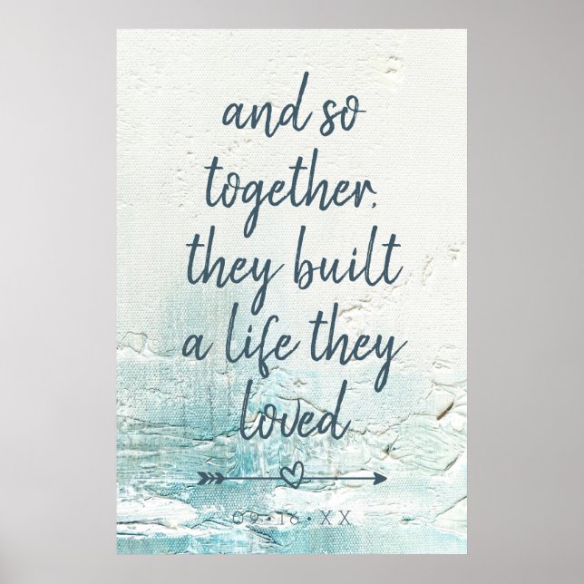 newlywed Saying Grunge Poster (Front)