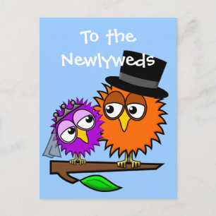 Newlywed Tweets Announcement Postcard
