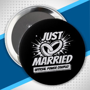 Newlywed - Wedding Honeymoon Couple - Just Married 4 Inch Round Button