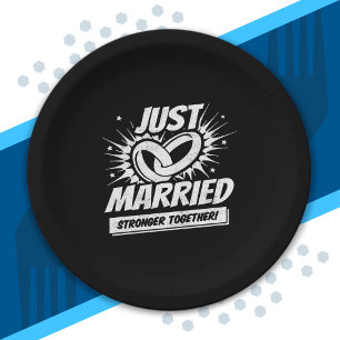 Newlywed - Wedding Honeymoon Couple - Just Married Paper Plate