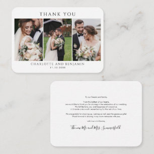 Newlyweds 3 Photo Wedding Thank You Budget Card