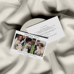 Newlyweds 3 Photos Wedding Thank You Card<br><div class="desc">Modern multi wedding photo Thank You card for your guests who showed up to support and celebrate your big day with you. Easily add your favourite photos,  names of bride and groom,  date and a custom message and signature on the reverse side.</div>