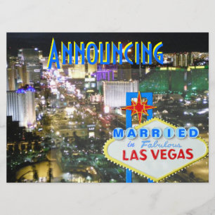 Newlyweds Announcement Elope to Las Vegas