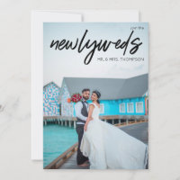 Newlyweds B 3 Photo & Typography Wedding Reception