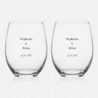 Newlyweds Custom Name Simple Minimal Wedding Favou