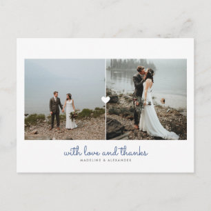 Newlyweds Diptych Thank You Postcard