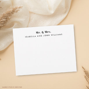 Newlyweds Modern Minimal Couple Card