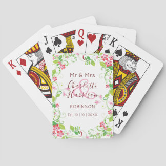 Newlyweds Mr and Mr Personalized Wedding Gift Playing Cards