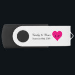 Newlyweds Name Monogram Heart USB Flash Drive<br><div class="desc">It is makes a wonderful gift for the bride and groom,  newlyweds,  couples,  for wedding,  anniversary,  wedding shower,  and more. Great for distributing the wedding photos and videos to family & friends.</div>