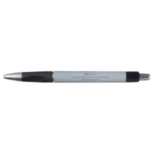 Newlyweds Name Typography Dusty Blue Wedding Favou Pen