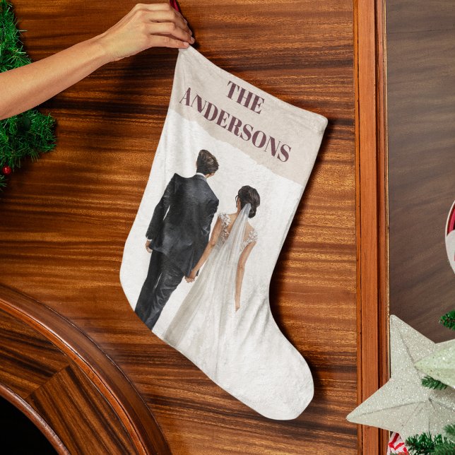 Newlyweds Personalized Photo Christmas Stocking (Creator Uploaded)