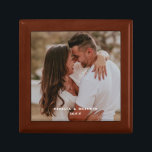 Newlyweds Photo Wooden Jewellery Keepsake Box<br><div class="desc">Customize this gift box with photo and names.  Makes a great gift idea for the newlyweds,  just married,  anniversary,  and more.</div>