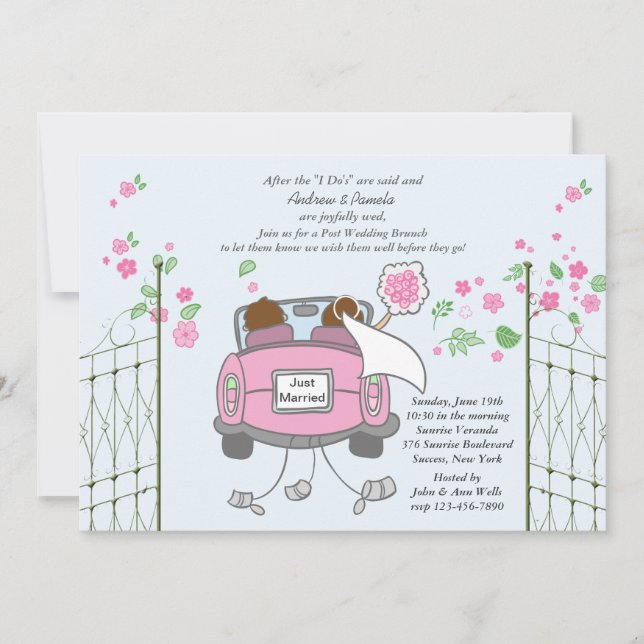Newlyweds Post Wedding Brunch Invitation (Front)