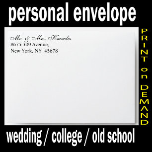 Newlyweds Return Address Easy Budget Spectacular Envelopes