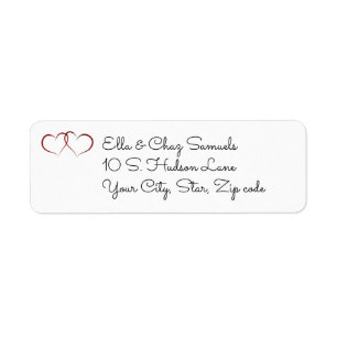 Newlyweds return address labels
