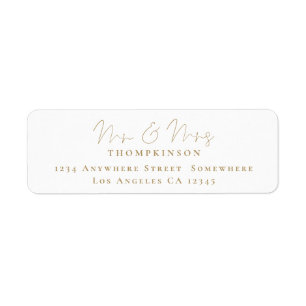 Newlyweds Script Mr Mrs Gold Return Name Address